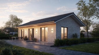 Moderner Bungalow mit hochwertiger Klinkerfassade und effizienter Planung als solide Grundlage für eine verlässliche Renditeberechnung beim Hausbau